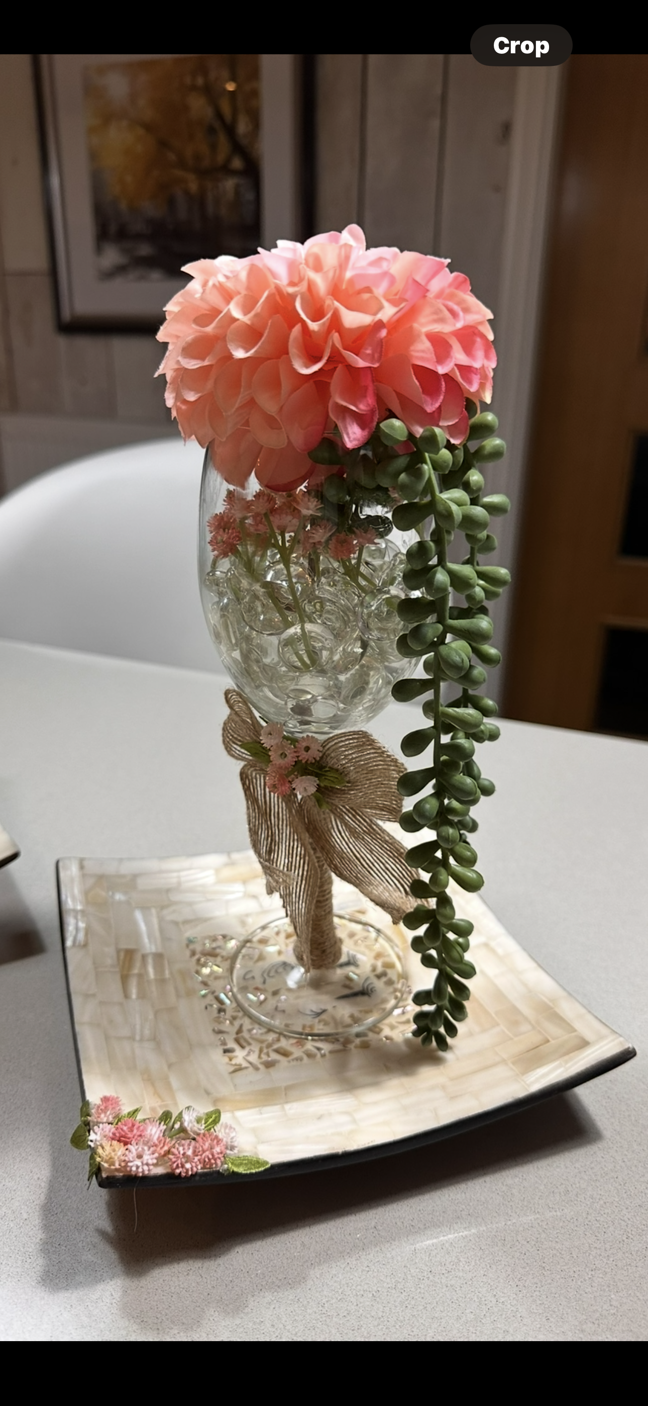๐ธ Handcrafted Floral Wine Glass Souvenir ๐ธ